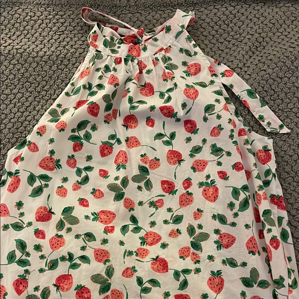 Strawberry Print Halter Top J.crew NWT - Picture 2 of 4